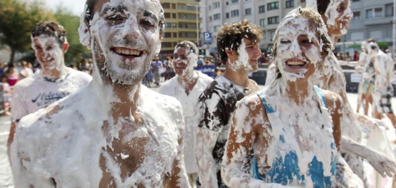 Guerra de merengue, San Sebastián, País Vasco, del 8 al 15 de agosto